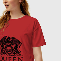 Футболка оверсайз женская Queen - logo, цвет: красный — фото 2