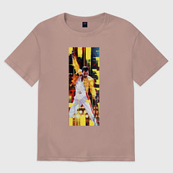 Футболка оверсайз женская Freddie drawing, цвет: пыльно-розовый