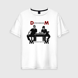Футболка оверсайз женская Depeche Mode 2023 Memento Mori - Dave & Martin 02, цвет: белый