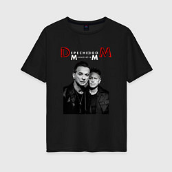 Футболка оверсайз женская Depeche Mode 2023 Memento Mori - Dave & Martin 09, цвет: черный