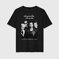 Футболка оверсайз женская Depeche Mode World Violation Tour Band, цвет: черный