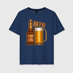 Женская футболка оверсайз Light beer