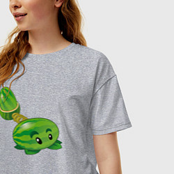 Футболка оверсайз женская Арбузик, цвет: меланж — фото 2