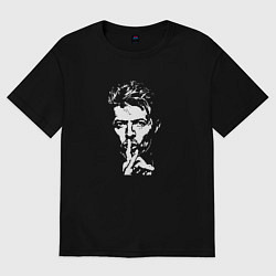 Футболка оверсайз женская David Bowie - Silence, цвет: черный
