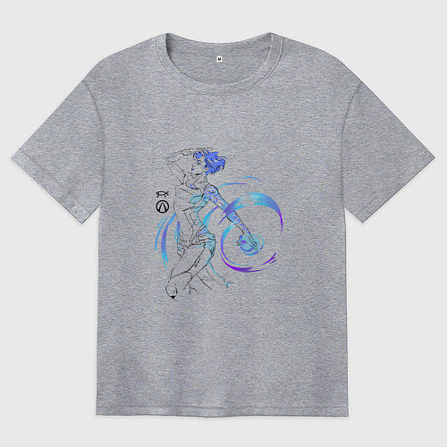 Женская футболка оверсайз Майя Borderlands / Меланж – фото 1