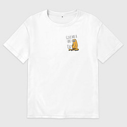 Футболка оверсайз женская Ленивиц за ноутом, цвет: белый