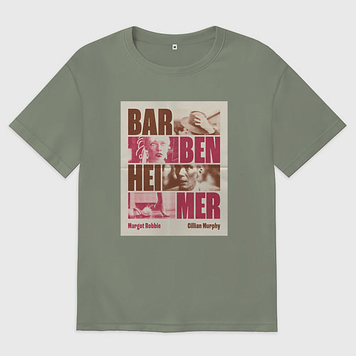 Женская футболка оверсайз Barbenheimer арт / Авокадо – фото 1