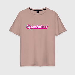 Футболка оверсайз женская Барбихеймер, цвет: пыльно-розовый