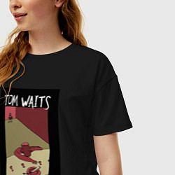 Футболка оверсайз женская Tom Waits - Closing Time, цвет: черный — фото 2