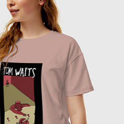 Футболка оверсайз женская Tom Waits - Closing Time, цвет: пыльно-розовый — фото 2