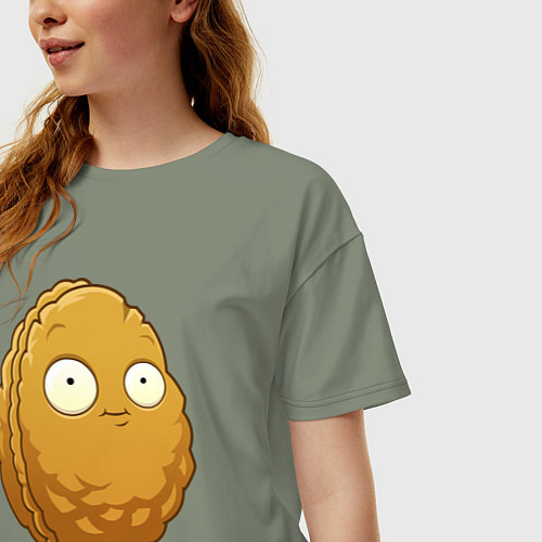 Женская футболка оверсайз Стенорех / Авокадо – фото 3