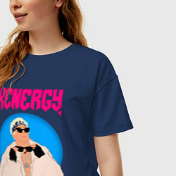 Футболка оверсайз женская Кен и Барби, цвет: тёмно-синий — фото 2