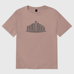 Футболка оверсайз женская Boston city, цвет: пыльно-розовый