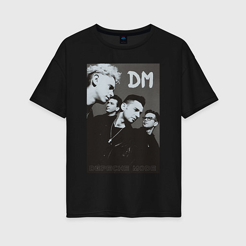 Женская футболка оверсайз Depeche Mode 90 Violator / Черный – фото 1