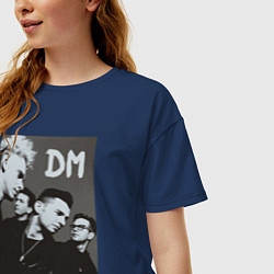Футболка оверсайз женская Depeche Mode 90 Violator, цвет: тёмно-синий — фото 2
