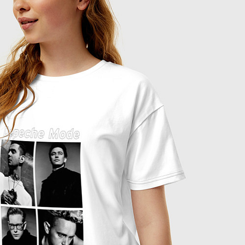 Женская футболка оверсайз Depeche Mode Violator 2 / Белый – фото 3