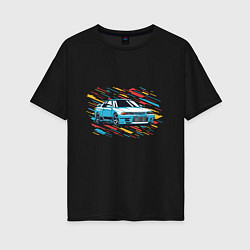 Женская футболка оверсайз Nissan Skyline R32 GTR