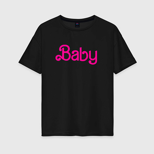 Женская футболка оверсайз Ребенок Барби / Черный – фото 1