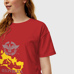 Футболка оверсайз женская Rome empire, цвет: красный — фото 2
