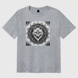 Футболка оверсайз женская Мандала-лиса, цвет: меланж