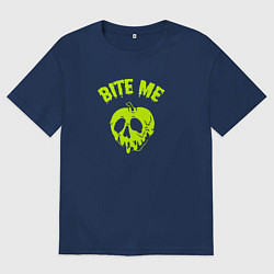 Футболка оверсайз женская Ядовитое яблоко, цвет: тёмно-синий