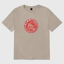 Футболка оверсайз женская Футбольный клуб Ajax, цвет: миндальный