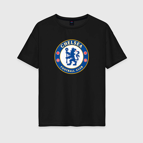 Женская футболка оверсайз Chelsea fc sport / Черный – фото 1