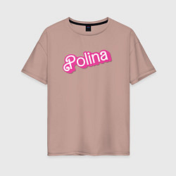 Футболка оверсайз женская Polina - retro barbie style, цвет: пыльно-розовый