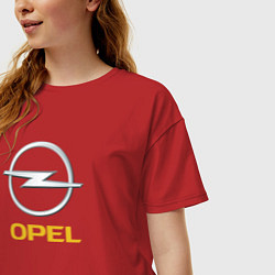 Футболка оверсайз женская Opel sport auto, цвет: красный — фото 2