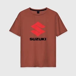 Футболка оверсайз женская Suzuki sport auto, цвет: кирпичный