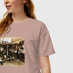 Футболка оверсайз женская Pantera cowboys from hell, цвет: пыльно-розовый — фото 2