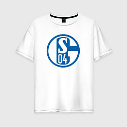 Футболка оверсайз женская Schalke 04 fc club, цвет: белый