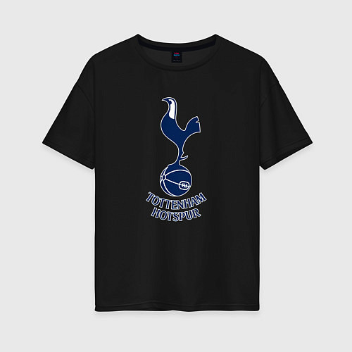 Женская футболка оверсайз Tottenham Hotspur fc sport / Черный – фото 1