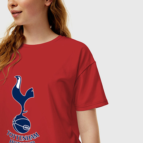 Женская футболка оверсайз Tottenham Hotspur fc sport / Красный – фото 3