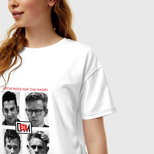 Женская футболка оверсайз Depeche Mode - 101 For The Masses tour / Белый – фото 3