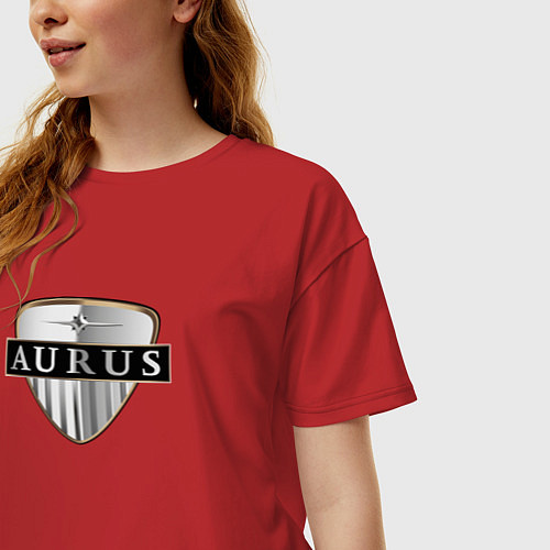 Женская футболка оверсайз Aurus sport auto / Красный – фото 3