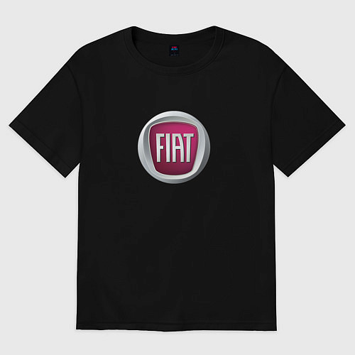 Женская футболка оверсайз Fiat Italy / Черный – фото 1