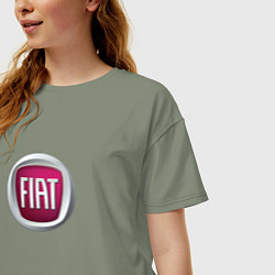 Футболка оверсайз женская Fiat Italy, цвет: авокадо — фото 2