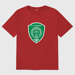 Футболка оверсайз женская Футбольный клуб Ахмат кавказ, цвет: красный