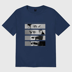 Футболка оверсайз женская Depeche Mode - Your World In My Eyes, цвет: тёмно-синий