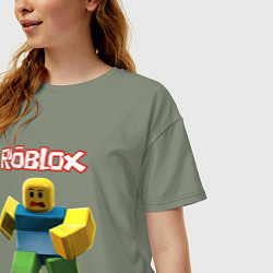 Футболка оверсайз женская Roblox бегущий персонаж, цвет: авокадо — фото 2