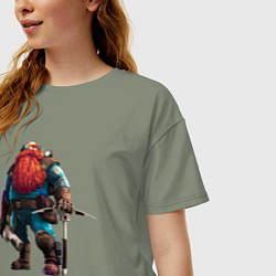 Футболка оверсайз женская Deep Rock Galactic, цвет: авокадо — фото 2