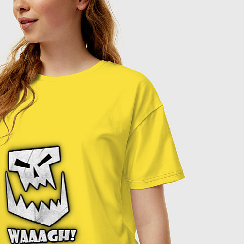 Женская футболка оверсайз Waaagh / Желтый – фото 3