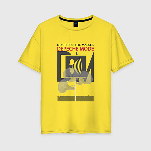 Женская футболка оверсайз Depeche Mode - Music For The Masses Bongs / Желтый – фото 1