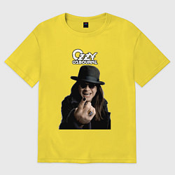 Футболка оверсайз женская Ozzy Osbourne fist, цвет: желтый