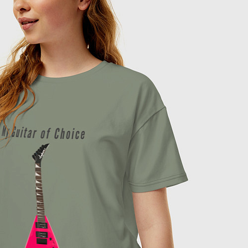 Женская футболка оверсайз Моя любимая гитара / Авокадо – фото 3