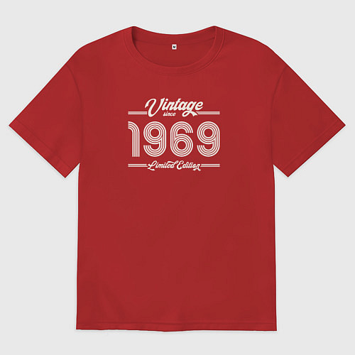 Женская футболка оверсайз Лимитированный выпуск 1969 / Красный – фото 1