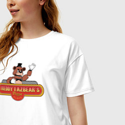 Футболка оверсайз женская Пиццерия Фредди Фазбера, цвет: белый — фото 2