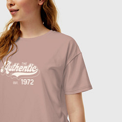 Футболка оверсайз женская Authentic 1972, цвет: пыльно-розовый — фото 2