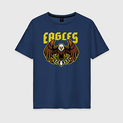 Футболка оверсайз женская Eagles, цвет: тёмно-синий